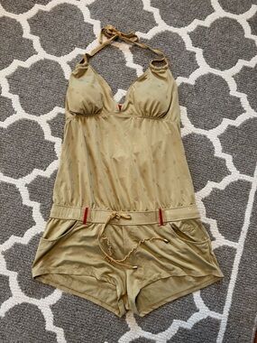 COOGI Vintage Y2K Gold Romper size large